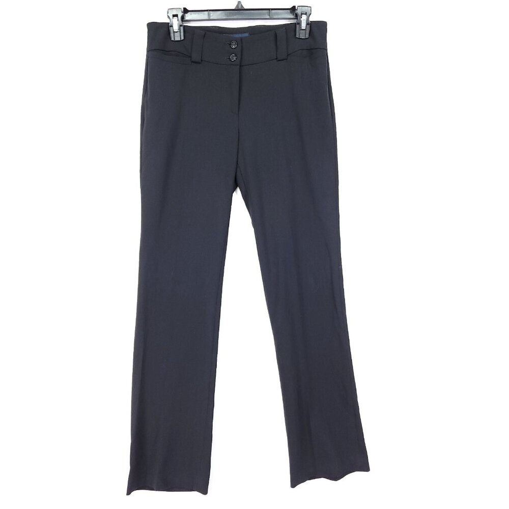 Piazza Sempione Pants Womens 40 Chelsea Black Wool Blend Made Italy Straight Leg